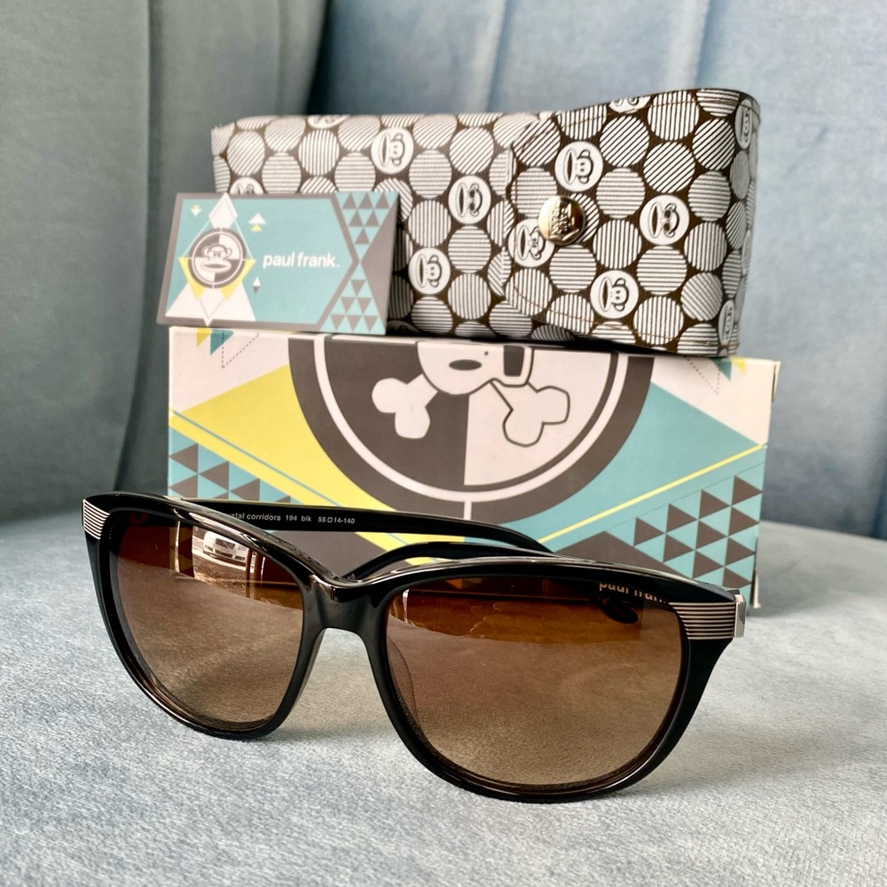 Brand New Paul Frank Black Crystal Corridors Sunglasses SUN194